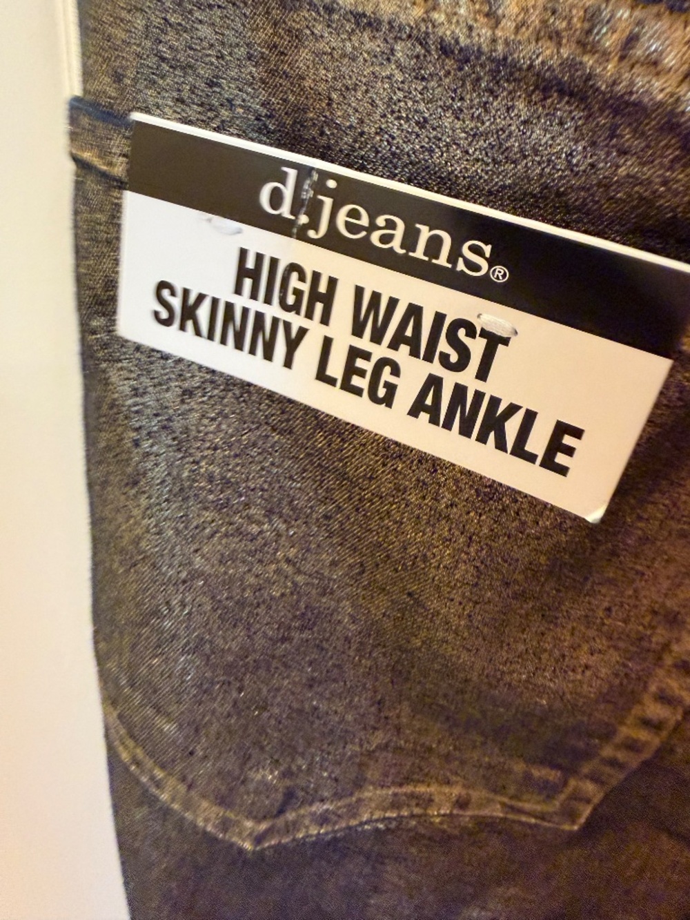 d. jeans navy and gold jeans size 12 NWT - Picture 6 of 7